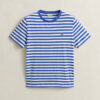 T-shirt com escudo às riscas