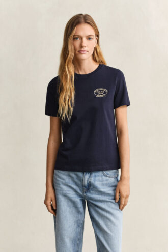 T-shirt com estampado de corda