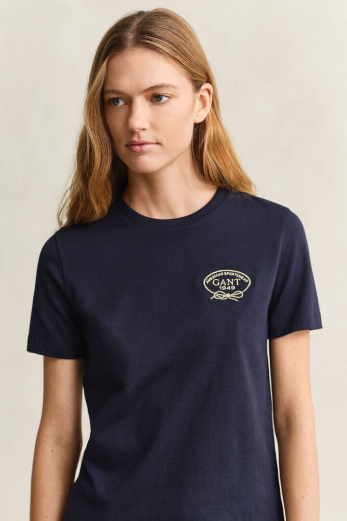T-shirt com estampado de corda