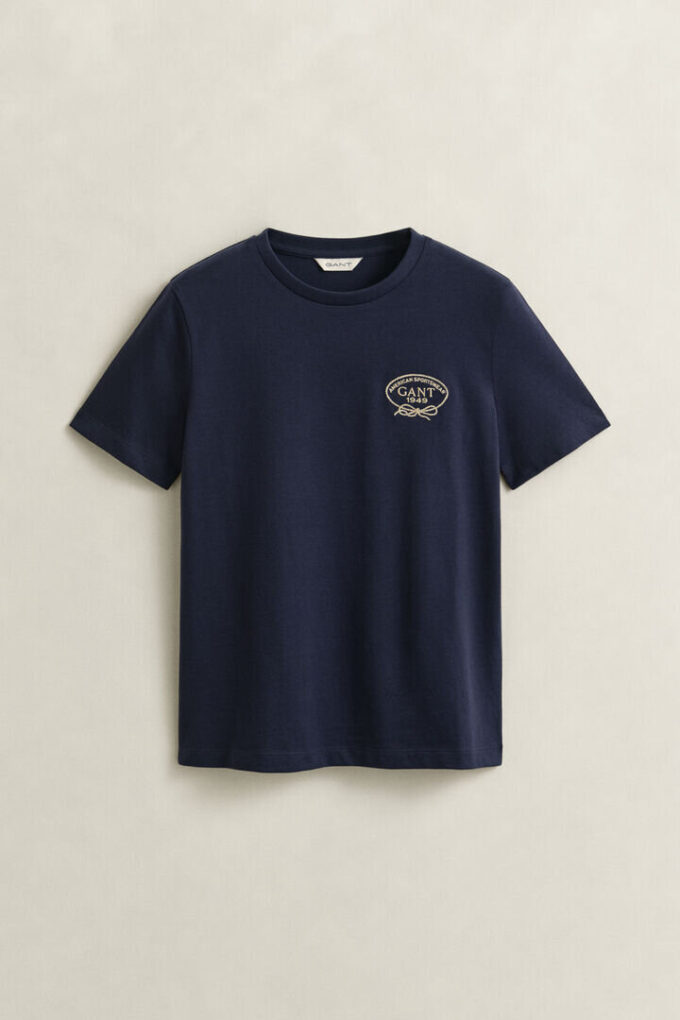 T-shirt com estampado de corda