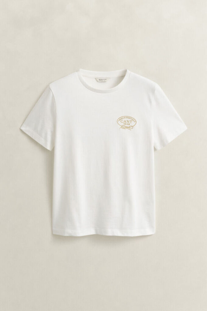 T-shirt com estampado de corda