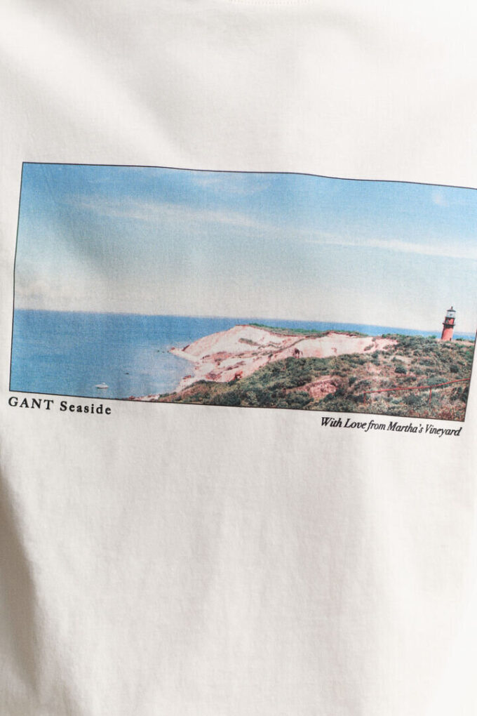 T-shirt com estampado paisagístico