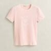 T-shirt com gola em contraste