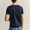 T-shirt de corte justo com decote em V e emblema