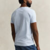 T-shirt de corte justo com decote em V e emblema