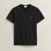 T-shirt de corte justo com decote em V e emblema