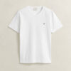 T-shirt de corte justo com decote em V e emblema