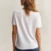 T-shirt de linho com decote em V