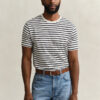 T-shirt às riscas em algodão Pima
