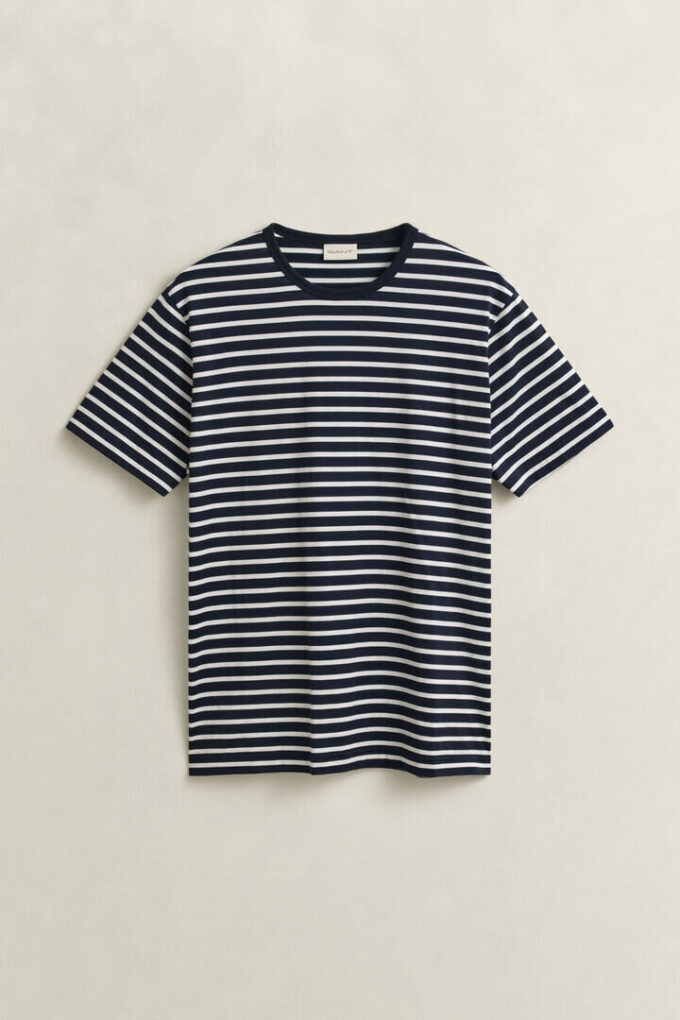 T-shirt às riscas em algodão Pima