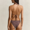 Top de biquíni triangular acolchoado estampado