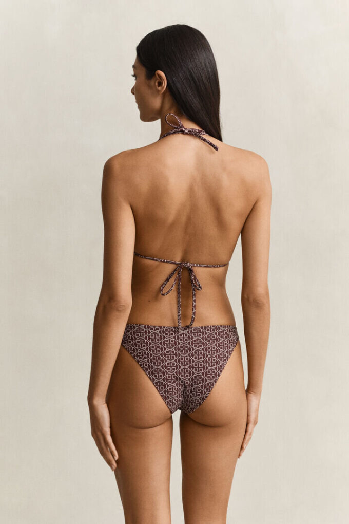 Top de biquíni triangular acolchoado estampado