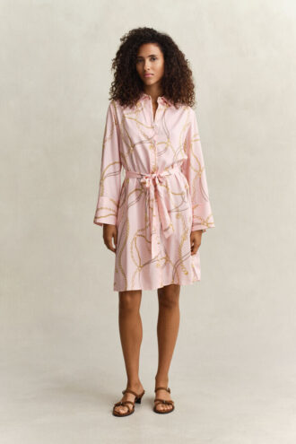 Vestido camisa com cinto