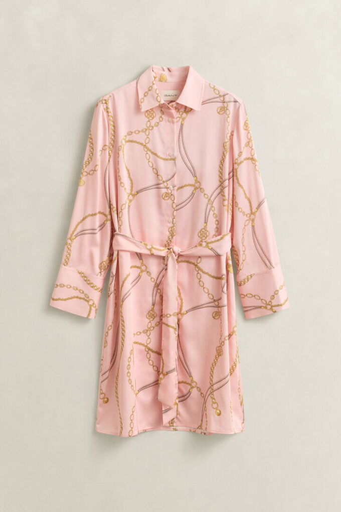 Vestido camisa com cinto