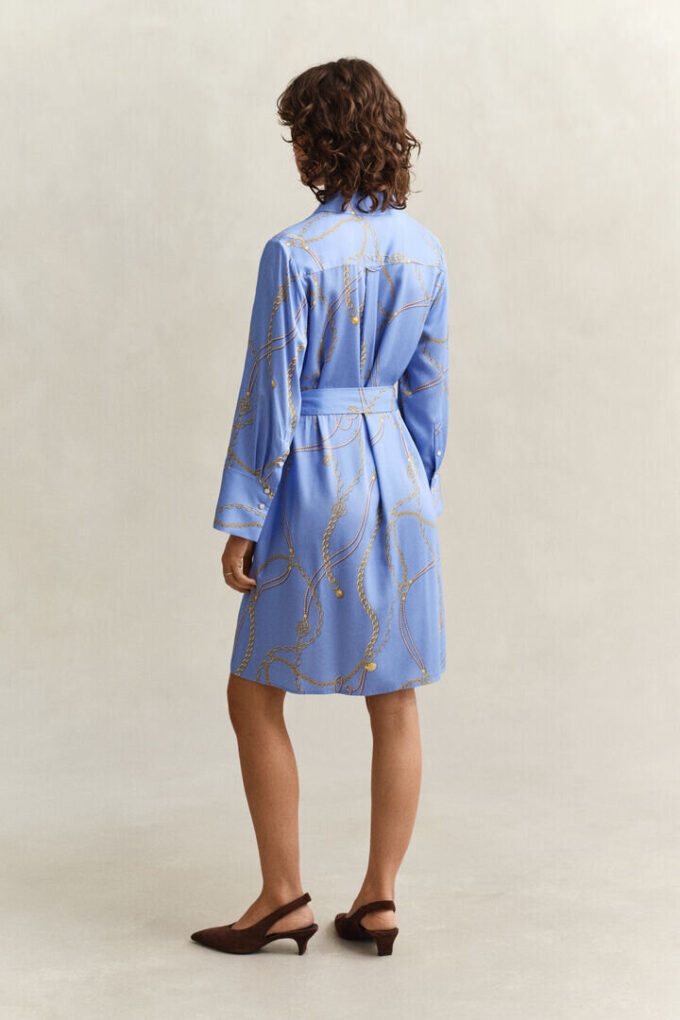 Vestido camisa com cinto