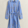 Vestido camisa com cinto
