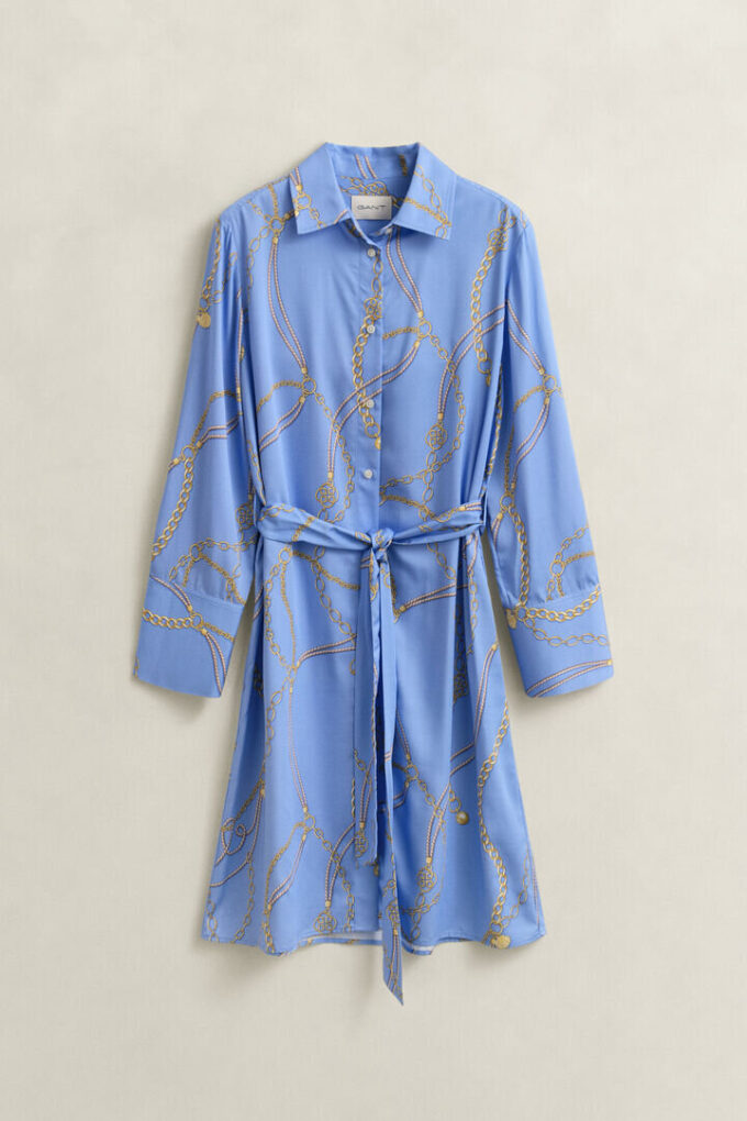 Vestido camisa com cinto