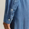Vestido camisa em chambray