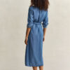 Vestido camisa em chambray