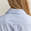 Vestido de algodão às riscas sem mangas