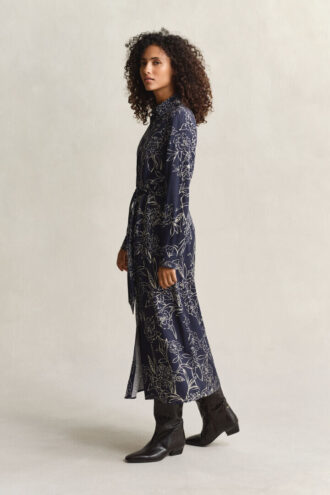 Vestido de camisa com estampado floral