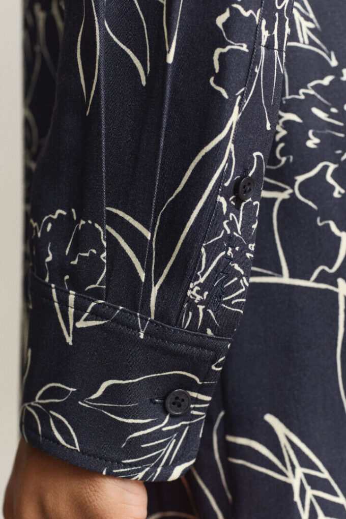 Vestido de camisa com estampado floral