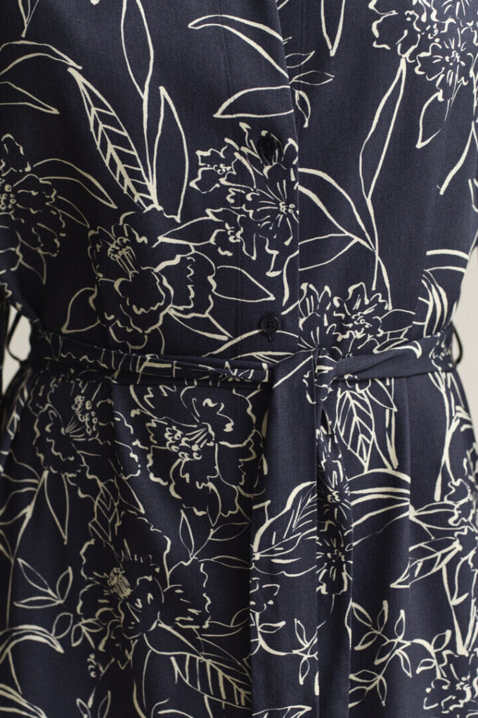 Vestido de camisa com estampado floral