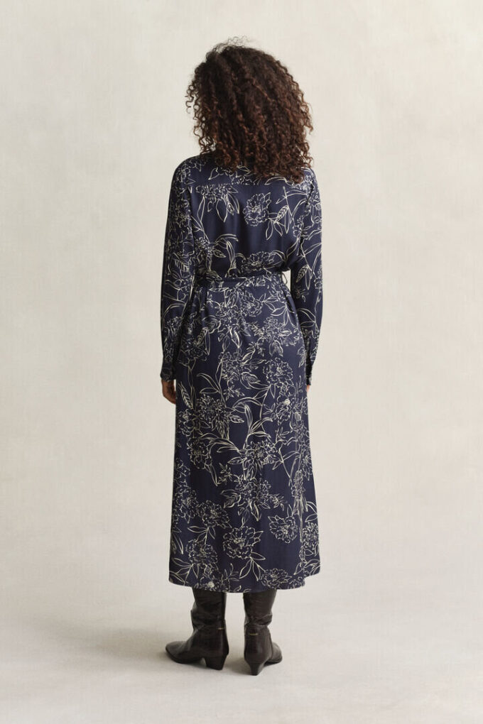 Vestido de camisa com estampado floral