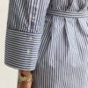 Vestido de camisa em popeline às riscas