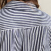 Vestido de camisa em popeline às riscas