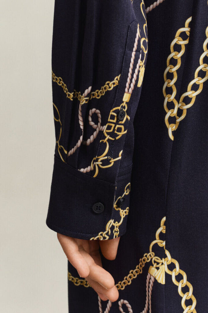Vestido de camisa estampado