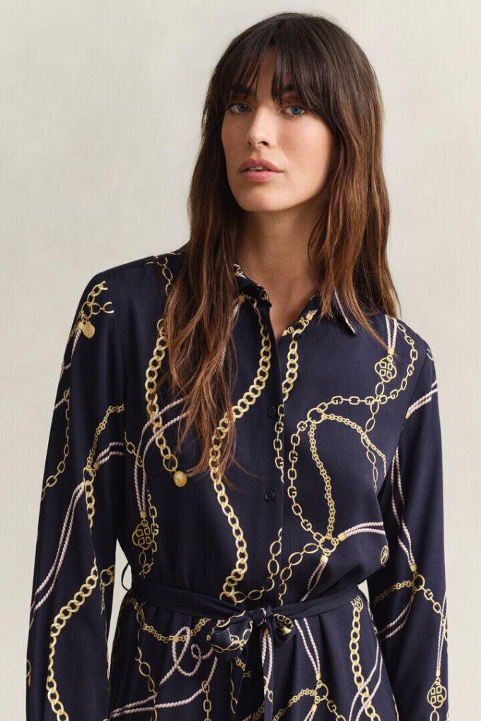 Vestido de camisa estampado