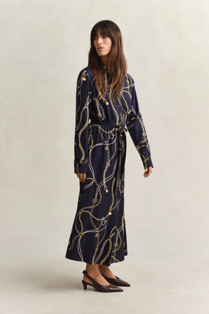 Vestido de camisa estampado