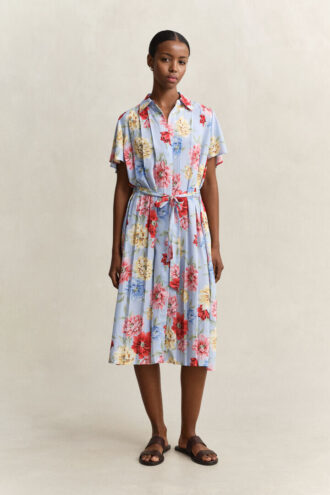 Vestido de camisa floral