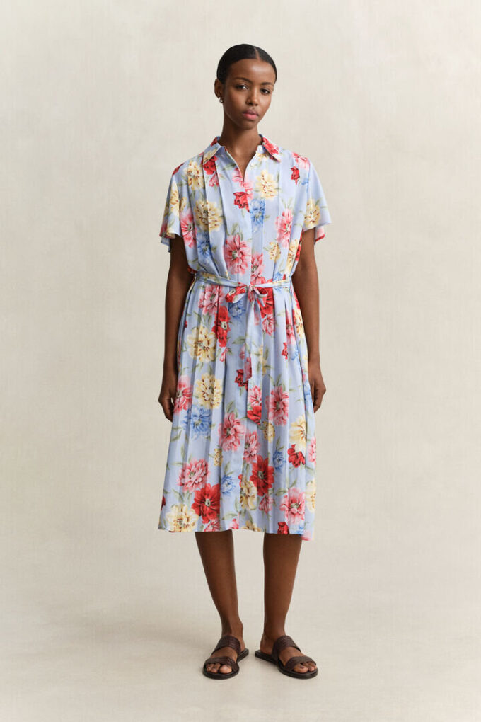 Vestido de camisa floral