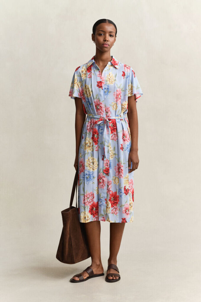 Vestido de camisa floral
