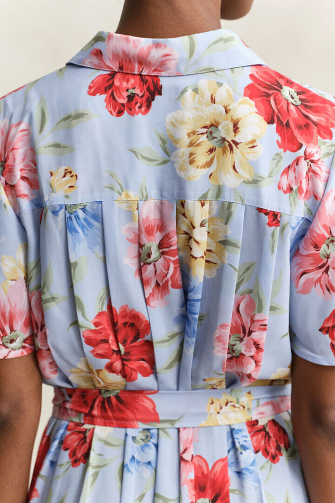 Vestido de camisa floral