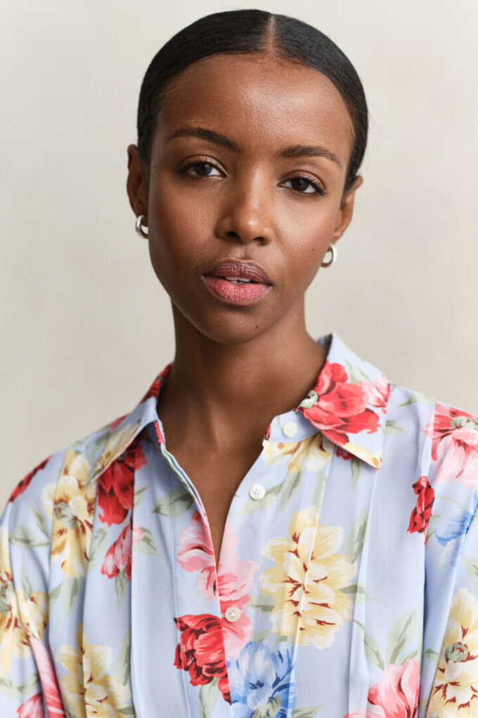 Vestido de camisa floral