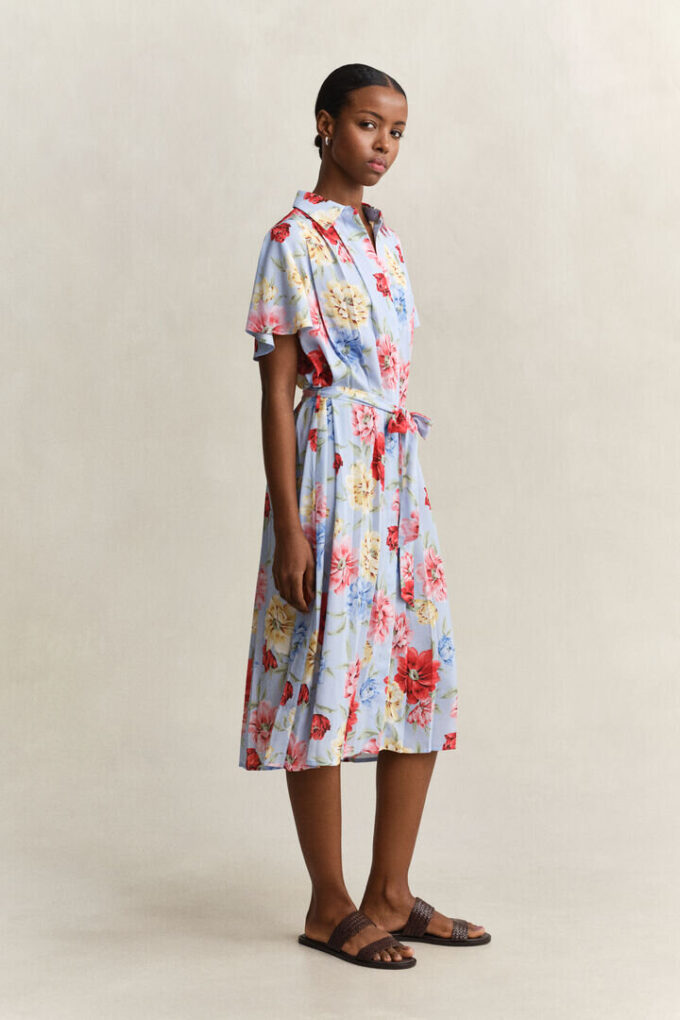 Vestido de camisa floral