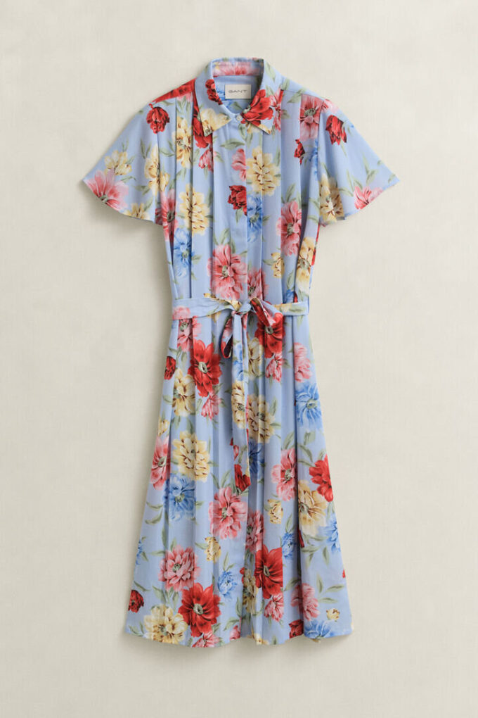 Vestido de camisa floral