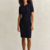 Vestido de malha trançada em algodão