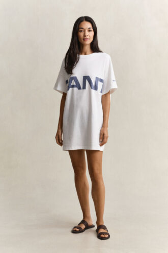 Vestido de T-shirt com Estampado Gráfico