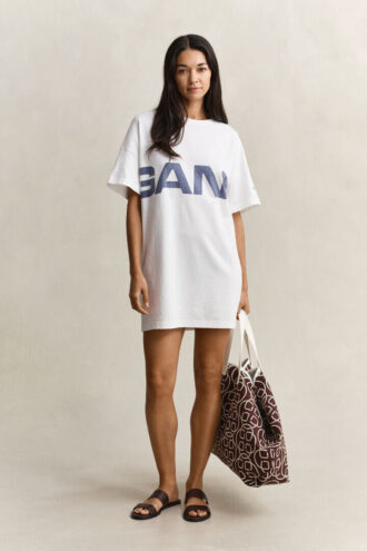 Vestido de T-shirt com Estampado Gráfico