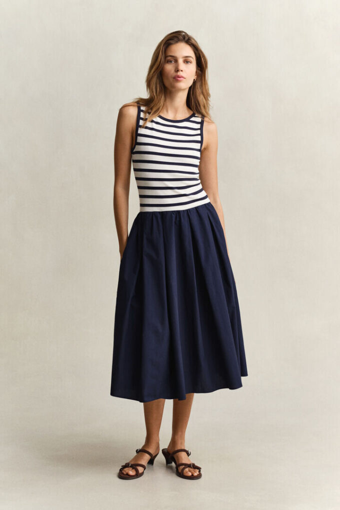 Vestido em jersey tecido