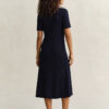Vestido polo em malha canelada