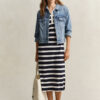 Vestido polo às riscas