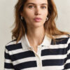 Vestido polo às riscas
