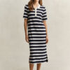Vestido polo às riscas