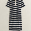 Vestido polo às riscas