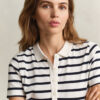 Vestido Polo às Riscas em Piqué